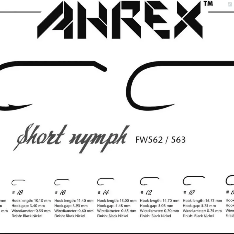 Ahrex FW563 - Short Nymph Barbless 3 Ahrex FW563 - Short Nymph Barbless - Bild 3